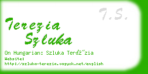 terezia szluka business card